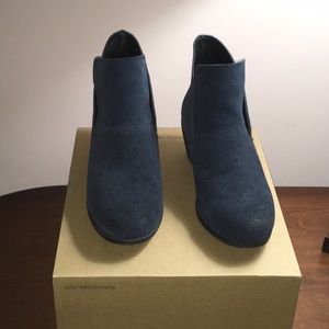 Blue Suede Booties